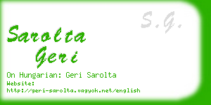 sarolta geri business card